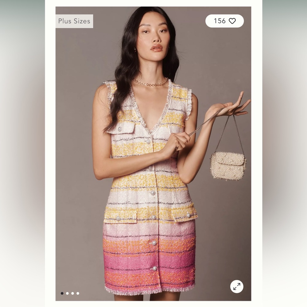 Anthropologie MAEVE tweed, mini dress